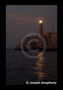 The havana lighthouse an hour after sunset.