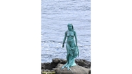 Kopakonan (seal woman) bronze statue, Mikladalur, Kalsoy, Faroe Islands