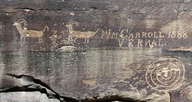 Petroglyphs and Historic Inscription / Nine Mile Canyon (Utah)