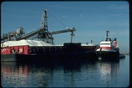 loading salt on barge
