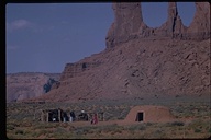 Navajo hogan at Three Sisters