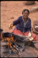 Navajo woman making fry bread, Utah