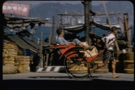 Hong Kong, waterfront, rickshaw, China