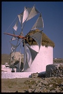 Architecture - windmill on island of Mykonos, Greece