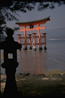 View of Torii of Itsukushima Shrine, Miyajima, Japan