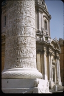 View of Trajan's Column in Rome, Italy