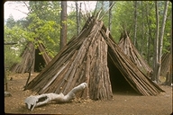 Shelters made of bark