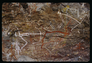 Aboriginal rock art in the Anbangbang Gallery at Nourlangie Rock Site, Kakadu National Park