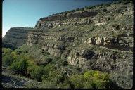 Geology - marine limestone strata of the Paleozoic Age, near Alamogordo, New Mexico