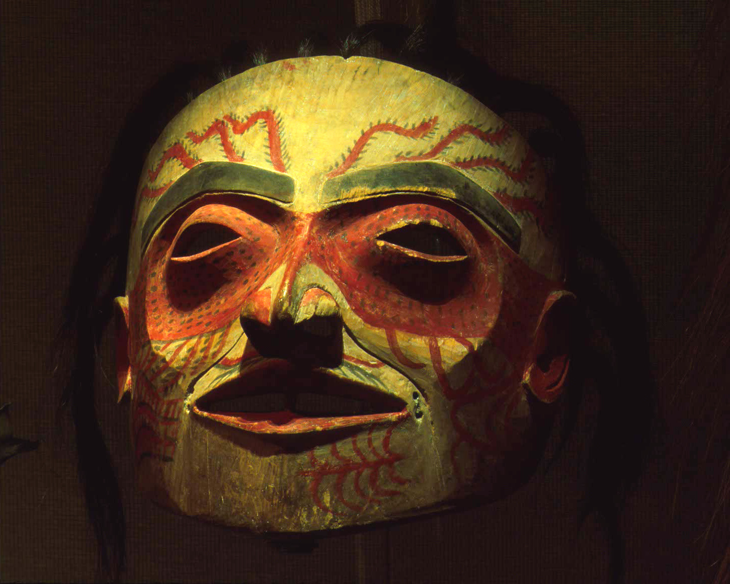 Nakhnshian Mask: Tsmshian/Nishga: Coastal British Columbia: late 1800s