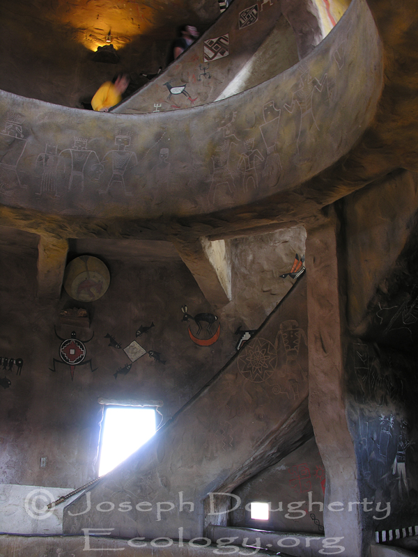 Interior view of the Indian Watchtower at Desert View, Grand Canyon National Park.