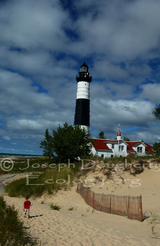 Big Sable Point Lighthouse, eastern shore of Lake Michigan.