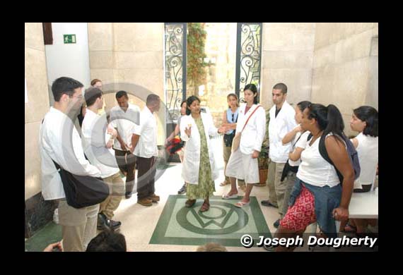 University of Michigan Medical School students visit a clinic in Havana.