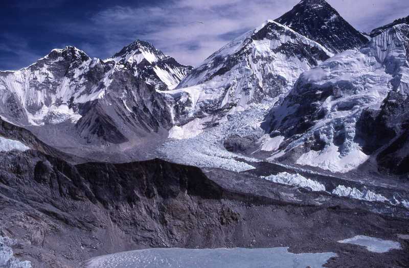 View of Mt Everest and Tibet, Khumbu