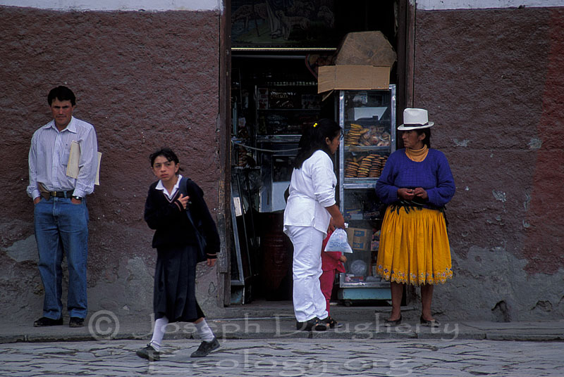 People on the street in Cuenca