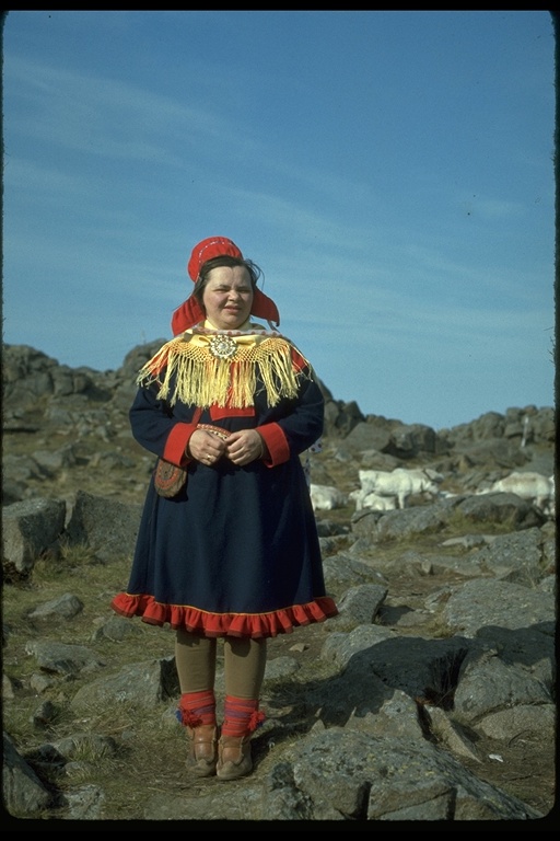 Lapland woman wearing traditional clothing