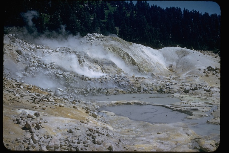 Pools in Bumpass Hell at Lassen Volcanic National Park