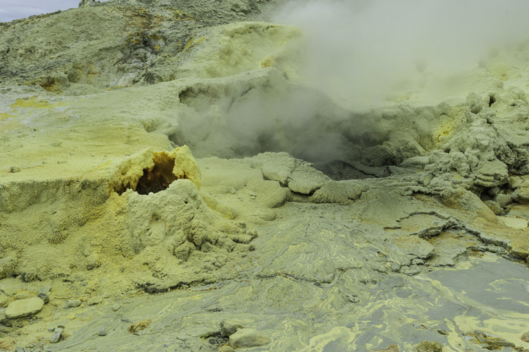 Sulfur at White Island, New Zealand