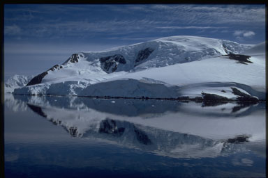Mountains and glaciers on the Neumayer Channel near Port Lockroy, Antarctica