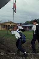 School children in Tortuguero Village, in NE Costa Rica.