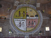 Snake Legend mural by Hopi artist Fred Kabotie, inside the Indian Watchtower at Desert View, Grand Canyon National Park.