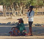Herero women, traditional and modern