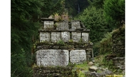 Buddhist Mani (prayer) stone on Khumbu Trail, Nepal