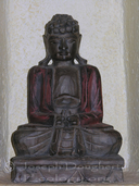 Buddha in seated meditation, Zen statue.