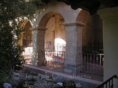 Inner courtyard area of Mission Santa Barbara