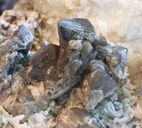 Scheelite crystals on Quartz