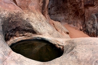 Waterhole (Tinaja) in the Fiery Furnace Area / Arches National Park