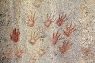 Pictograph at Volcanic Tableland (California)