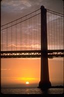 San Francisco Bay Bridge at sunrise