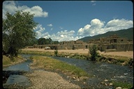 Taos Pueblo, South Plaza and Taos Creek