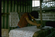 Stamping batik fabric