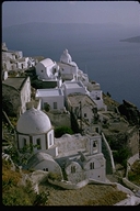 View of the village on Santorini, Greece