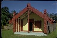 Maori Meeting House at Whakare Warewa, New Zealand