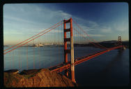 A view of the Golden Gate Bridge and San Francisco from the Marin Headlands