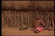 Woman in ethnic dress, Kenya, Africa