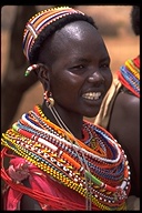 Samburu woman, Samburu National Park area, Kenya, East Africa