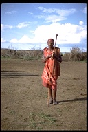 Kenyan man in traditional clothing, Kenya, 1967