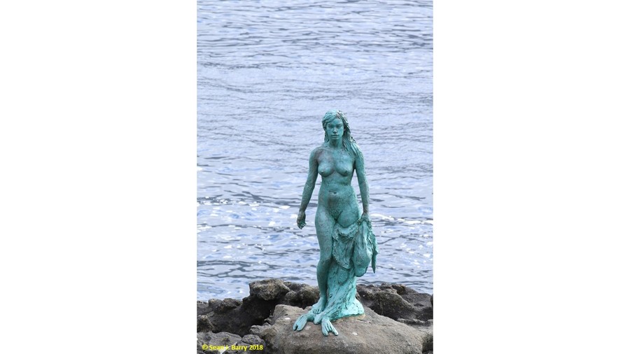 Kopakonan (seal woman) bronze statue, Mikladalur, Kalsoy, Faroe Islands Kopakonan (seal woman) bronze statue, Mikladalur, Kalsoy, Faroe Islands