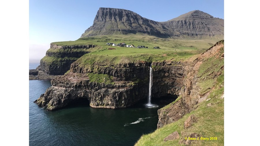 Village of Gasadalur, Vagar, Faroe Islands Village of Gasadalur, Vagar, Faroe Islands