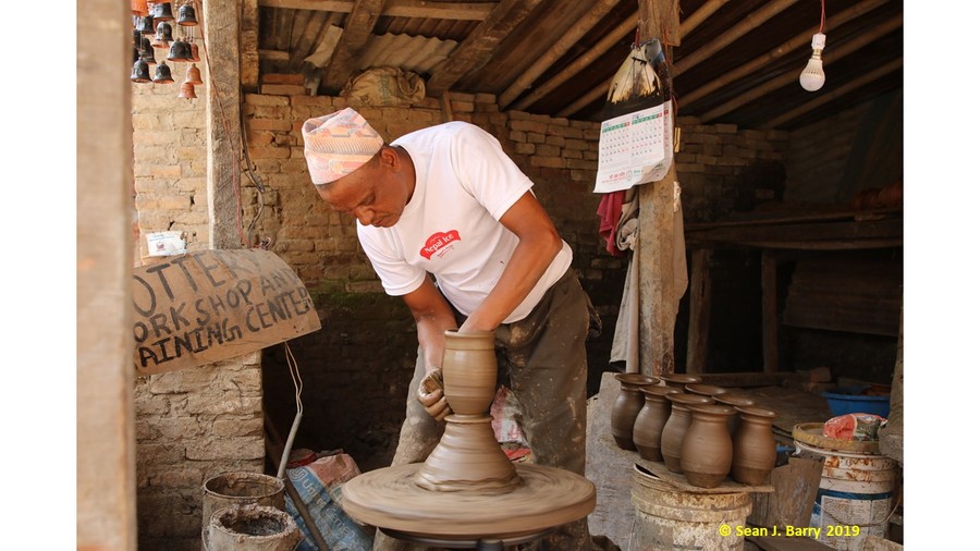 Skilled potter, Durbar Square, Bhaktapur, Nepal
