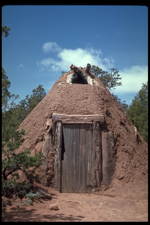 Hogan at Navajo National Monument, Arizona, USA, 1968