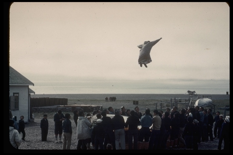 Blanket toss, Eskimo toss, Alaska, USA Blanket toss, Eskimo toss, Alaska, USA