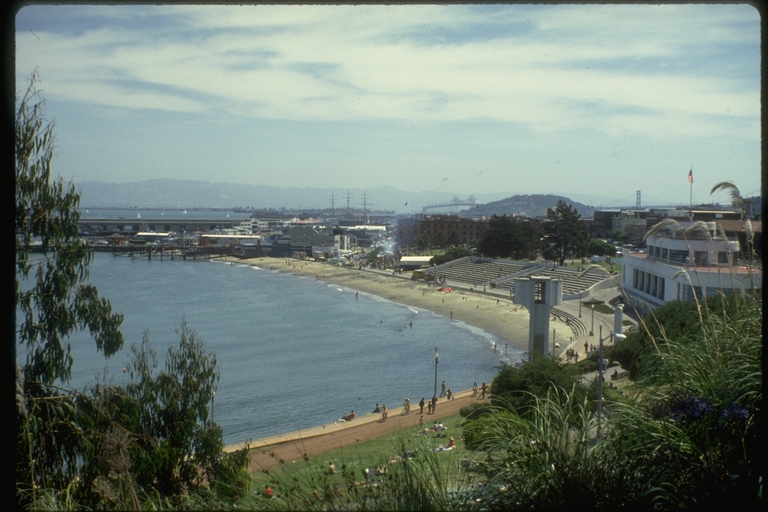 View of Aquatic park and San Francisco Bay, San Francisco View of Aquatic park and San Francisco Bay, San Francisco