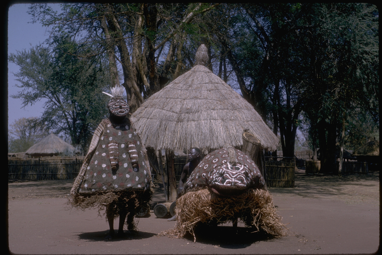 Dancers in costume at African Crafts Village, Livingstone, Zambia