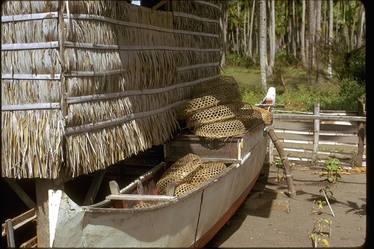 fish baskets, boat