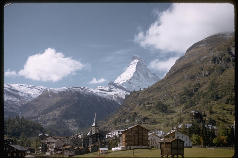 Zermatt Village & Matterhorn, Alps, Switzerland Zermatt Village & Matterhorn, Alps, Switzerland